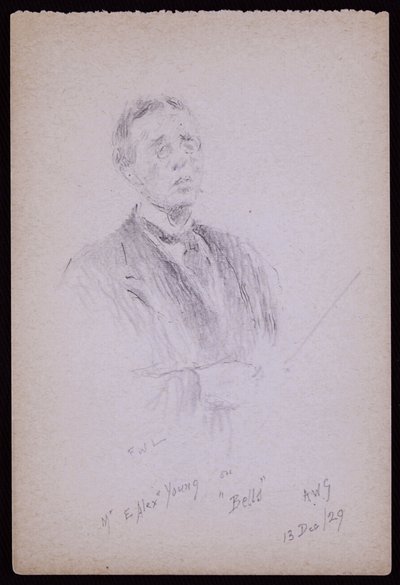 Ritratto di E Alex Young da Francis Wilfred Lawson