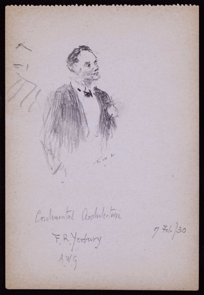Ritratto di FR Yerbury da Francis Wilfred Lawson