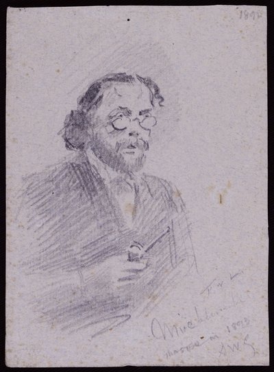Ritratto di JT Micklethwaite, c.1893 da Francis Wilfred Lawson