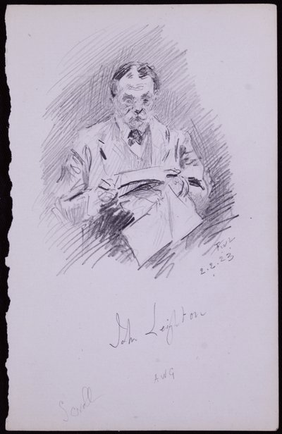 Ritratto di John Leighton da Francis Wilfred Lawson