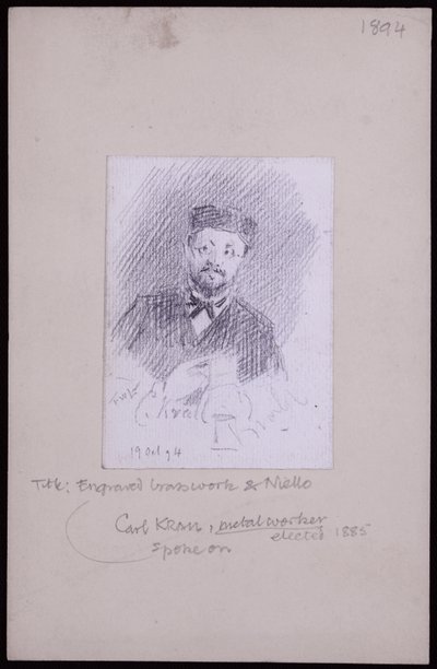 Ritratto di Karl Krall da Francis Wilfred Lawson