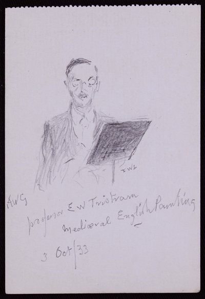 Ritratto del Professor EW Tristram da Francis Wilfred Lawson