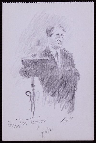 Ritratto di R Minton Taylor da Francis Wilfred Lawson