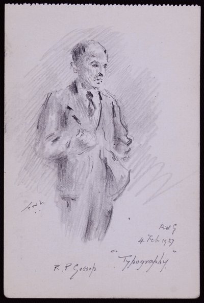 Ritratto di R Percy Gossop da Francis Wilfred Lawson