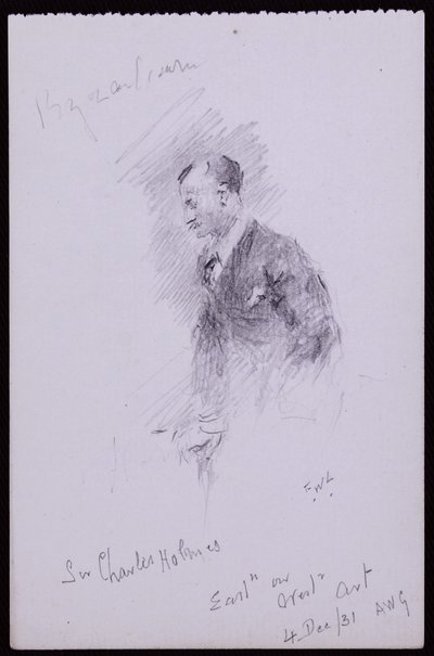 Ritratto di Sir Charles Holmes da Francis Wilfred Lawson