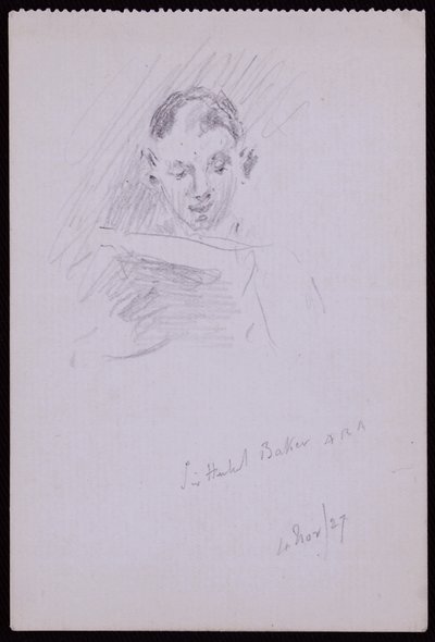 Ritratto di Sir Herbert ARA Baker da Francis Wilfred Lawson