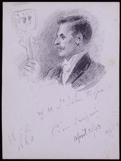 Ritratto di WH St John Hope da Francis Wilfred Lawson