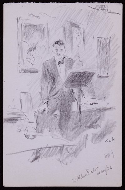Ritratto di W Allan Pictor da Francis Wilfred Lawson
