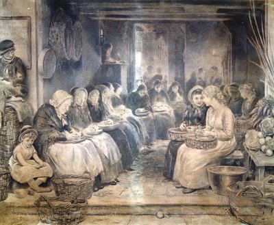Scena di Covent Garden - Donne lavoratrici sedute da Francis William Lawson