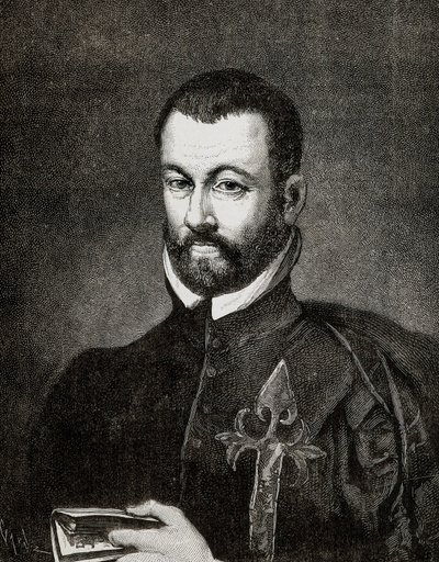 Ritratto di Benito Arias Montano, umanista e teologo spagnolo, basato su un dipinto di Francisco Pacheco da Francisco (after) Pacheco