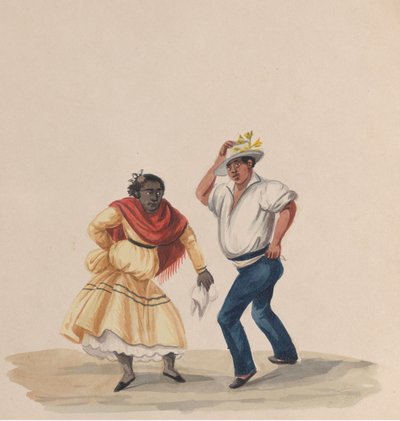 Un Uomo e una Donna che Ballano, da un Gruppo di Disegni che Rappresentano Costumi Peruviani da Francisco
