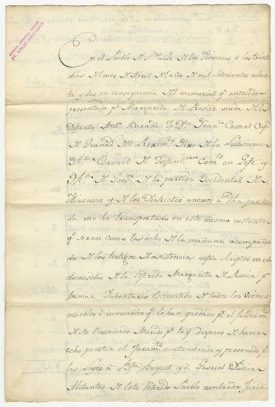 Inventario di Antoine Barada firmato Fran. Cruzat, Josef Bexmes, Dodier, Becquet e altri, aprile 1782 da Francisco Cruzat