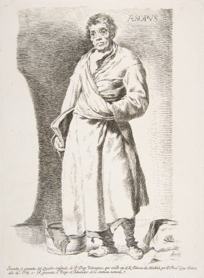 Esopo, da Incisioni dopo Velazquez da Francisco de Goya