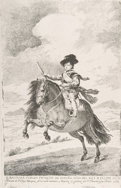 Baltasar Carlos, Principe di Spagna e figlio di Filippo IV da Francisco de Goya