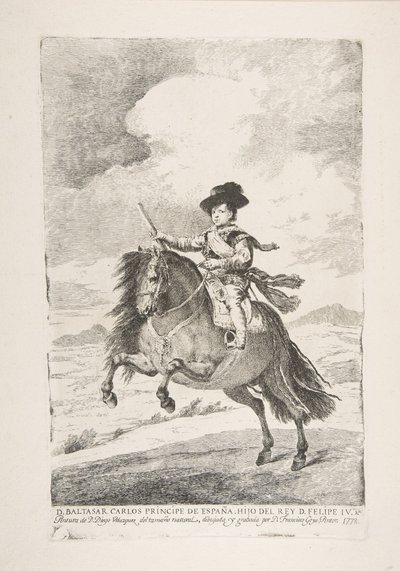 Balthasar Carlos, Principe di Spagna e figlio di Filippo IV, 1778 da Francisco de Goya