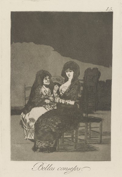 Belli consigli, tav. 15 dalla serie Los caprichos da Francisco de Goya