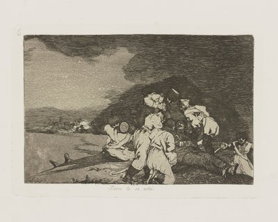 Bien te se est?. (Ti sta bene.), pl. 6 dalla serie Los desastres de la guerra (I disastri della guerra) da Francisco de Goya