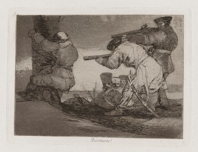 Barbari!, Tavola 38 da Los desastres de la guerra da Francisco de Goya