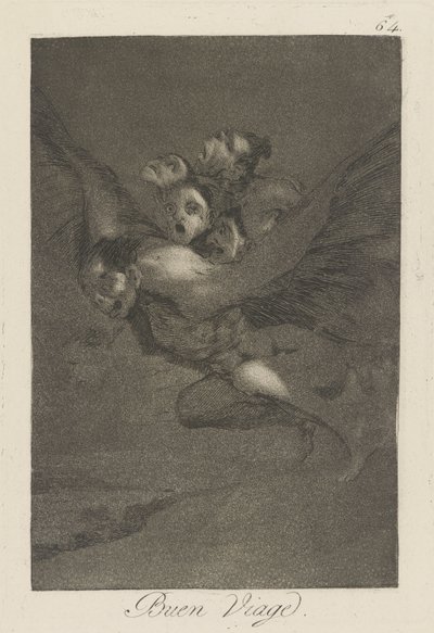Buon viaggio, tavola 64 dalla serie I capricci da Francisco de Goya