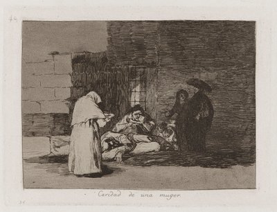 Caridad de una muger (Una donna) da Francisco de Goya