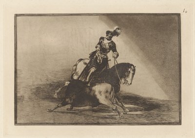 Carlo V. che infilza un toro nell