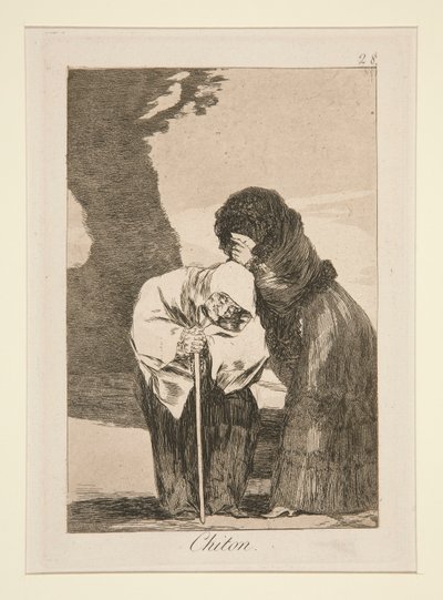 Chiton (Silenzio), pl. 28 dalla serie Los caprichos da Francisco de Goya