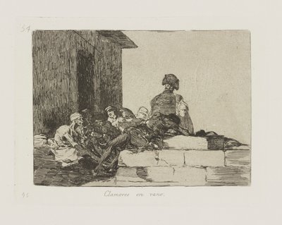 Clamori invano, pl. 54 dalla serie Los desastres de la guerra (I disastri della guerra) da Francisco de Goya