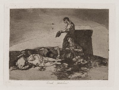 Cruel l?stima!, pl. 48 dalla serie Los desastres de la guerra (I disastri della guerra) da Francisco de Goya