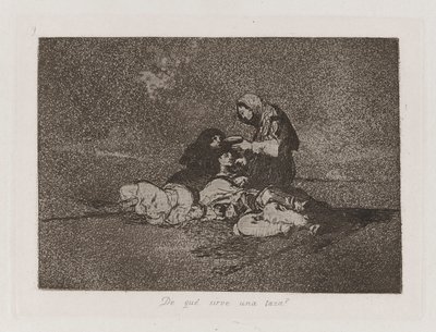 A cosa serve una tazza?, Tavola 59 da I disastri della guerra da Francisco de Goya
