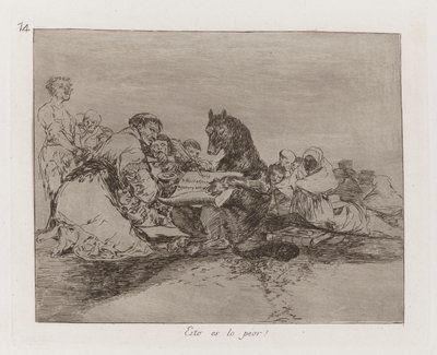 Questo è il peggio! (Plate 74 da Los desastres de la guerra) da Francisco de Goya