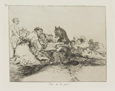Questo è il peggio! tav. 74 dalla serie I disastri della guerra da Francisco de Goya