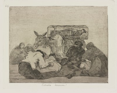 Strana Devozione!, tav. 66 dalla serie I Disastri della Guerra da Francisco de Goya