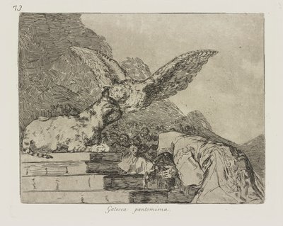 Gatesca pantomima, pl. 73 dalla serie Los desastres de la guerra (I disastri della guerra) da Francisco de Goya