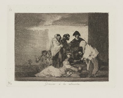 Grazie alla veccia, tav. 51 dalla serie I disastri della guerra da Francisco de Goya