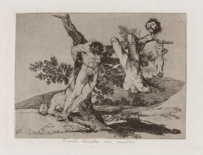 Grande impresa! Con morti! (Tavola 39 da I disastri della guerra) da Francisco de Goya