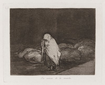 I letti della morte, Tavola 62 da I disastri della guerra da Francisco de Goya