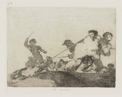 Lo merecía, Tavola 29 dalla serie Los desastres de la guerra da Francisco de Goya