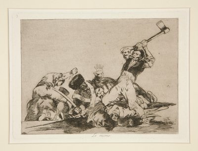 Lo stesso, tav. 3 da I disastri della guerra da Francisco de Goya