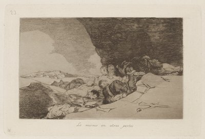 Lo stesso altrove, Tavola 23 da I disastri della guerra da Francisco de Goya
