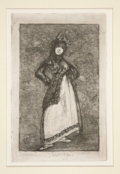 Maja [con sfondo scuro] da Francisco de Goya