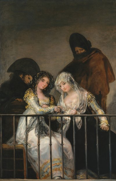 Majas su un balcone da Francisco de Goya
