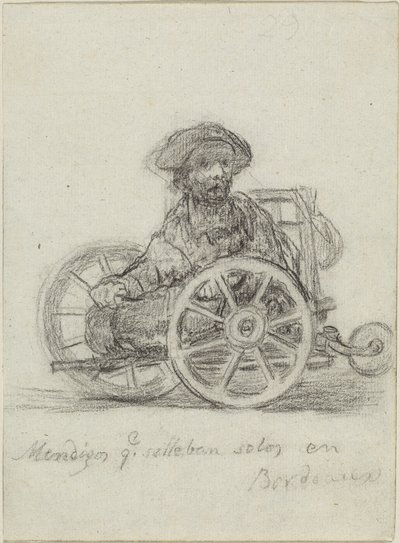 Mendigos que se llevan solos en Bordeaux (Mendicanti che si Muovono da Soli a Bordeaux) da Francisco de Goya