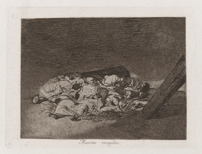 Muertos recogidos, Tavola 63 da Los desastres de la guerra da Francisco de Goya