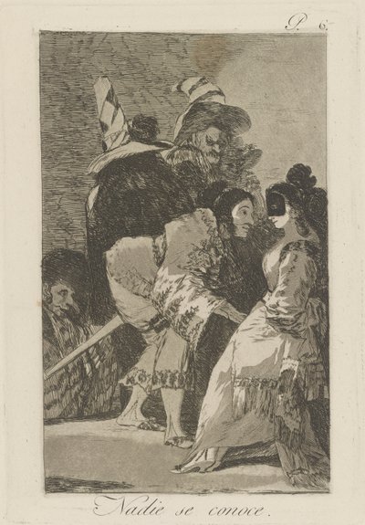 Nessuno si conosce, tav. 6 dalla serie I capricci da Francisco de Goya