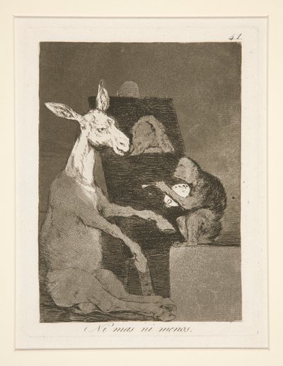 Ni mas ni menos, tav. 41 dalla serie Los caprichos da Francisco de Goya
