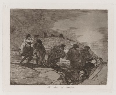 Non sanno la strada, Tavola 70 da Los desastres de la guerra da Francisco de Goya