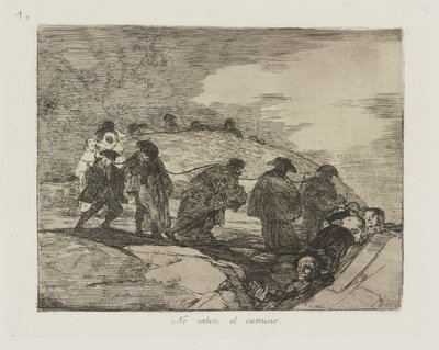 Non conoscono la strada, pl. 70 dalla serie I disastri della guerra da Francisco de Goya