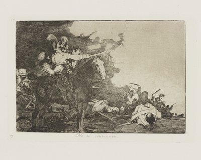 No se convienen., tav. 17 dalla serie Los desastres de la guerra da Francisco de Goya