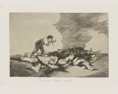 Para eso habeis nacido. (Questo è ciò per cui siete nati), pl. 12 dalla serie Los desastres de la guerra (I disastri della guerra) da Francisco de Goya