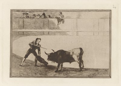 Pedro Romero uccidendo il toro fermo, Tavola 30 da La tauromachia da Francisco de Goya